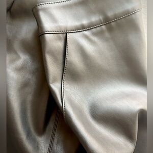 Faux High Waisted Leather Skirt with zipper